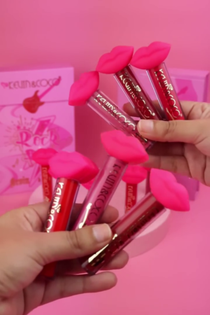 Rock Star Collection Matte Liquid Lipsticks – Set of Bold, Long-Lasting Shades with Iconic Hot Pink Lip-Shaped Caps for a Fun, Glamorous Look